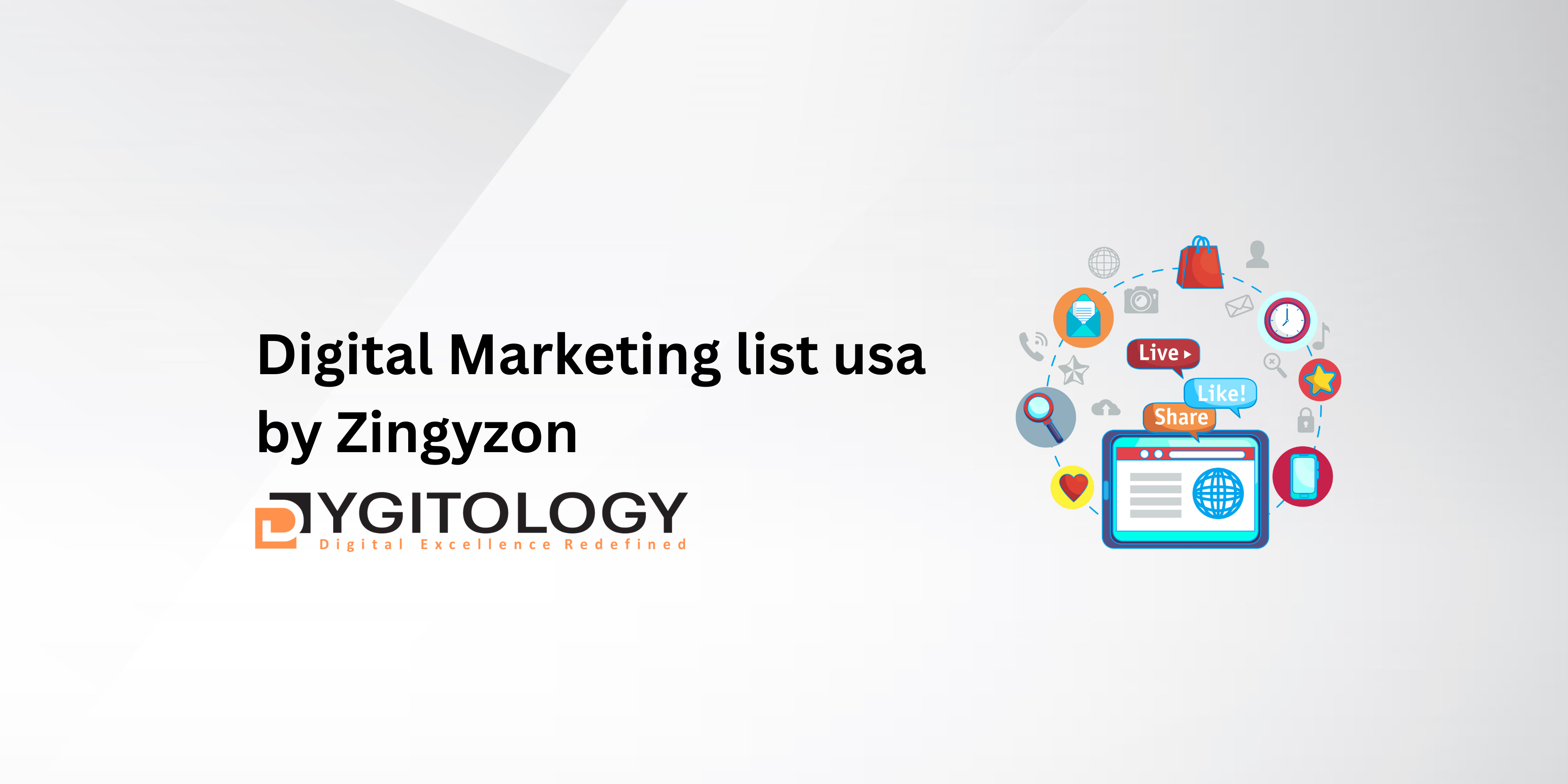 digital marketing list usa by zingyzon